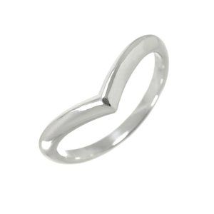 LOUIS VUITTON Silver Diamond Ring #57